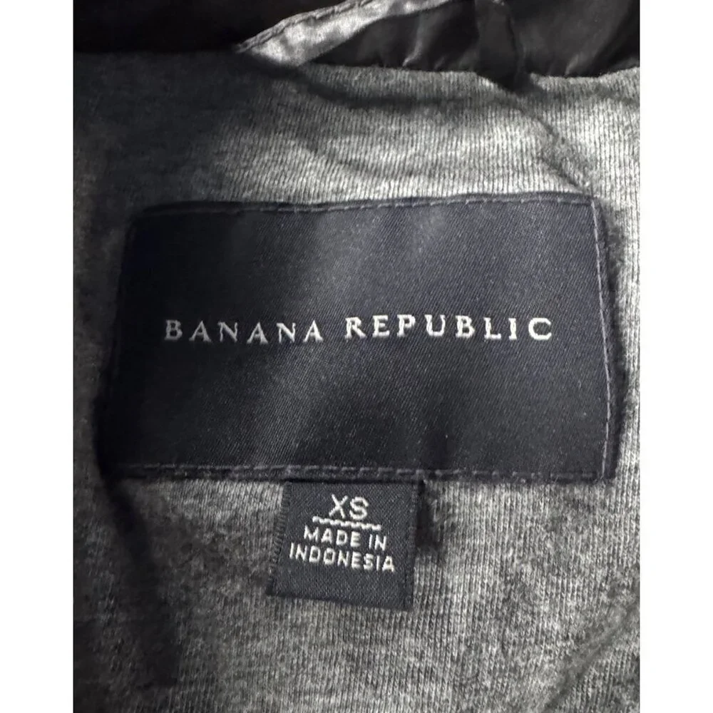 Banana Republic Women's Sz XS Black Puffer Down Fill Full Double  Zip Jacket